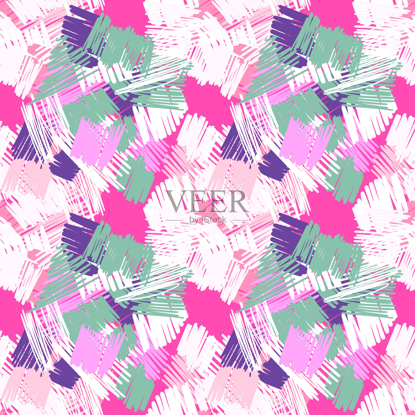 抽象笔触无缝图案。交叉孵化。城市的壁纸。枯燥乏味的背景。插画图片素材