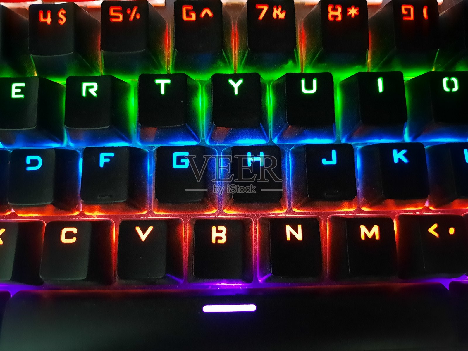 键盘电脑，灯光rgb照片摄影图片