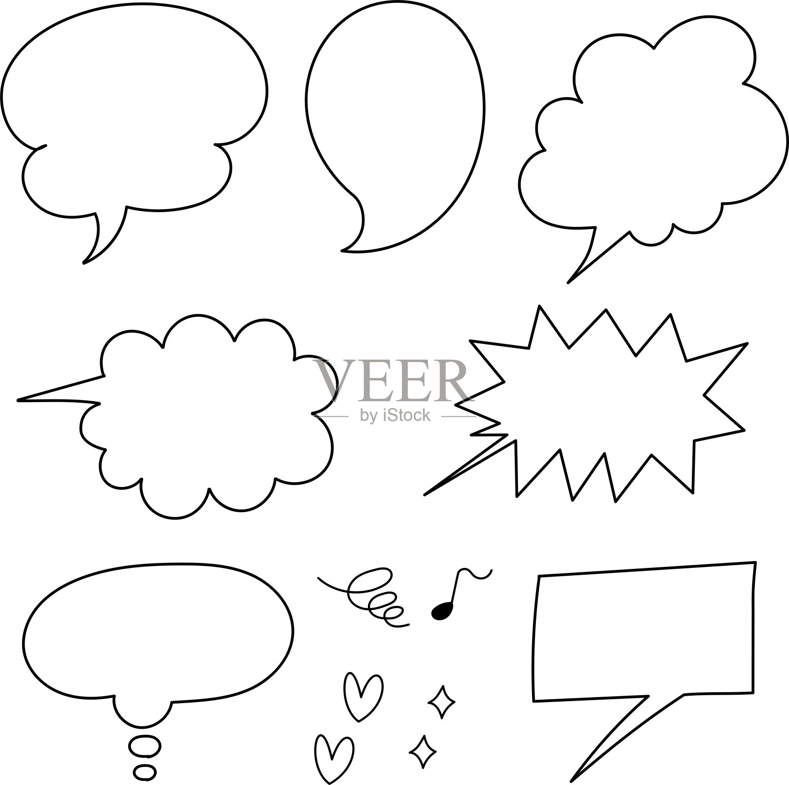 演讲的泡沫设计元素图片