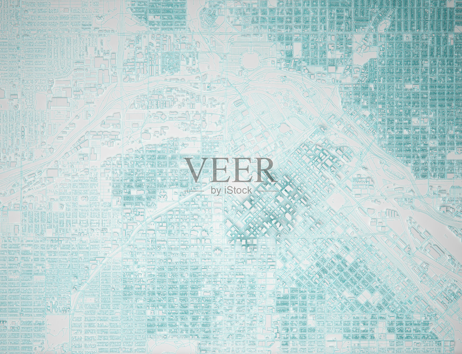 丹佛城市鸟瞰图的简化图照片摄影图片