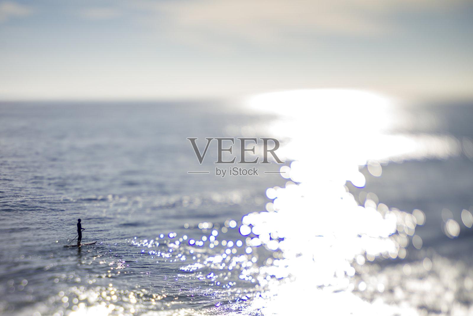 加州圣克鲁斯，桨板冲浪照片摄影图片