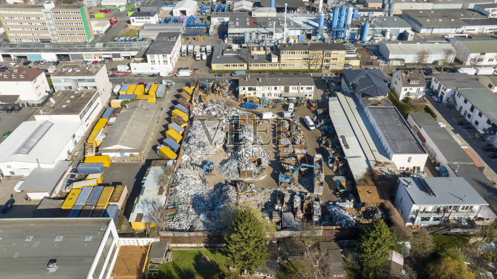 大工业区-鸟瞰图照片摄影图片