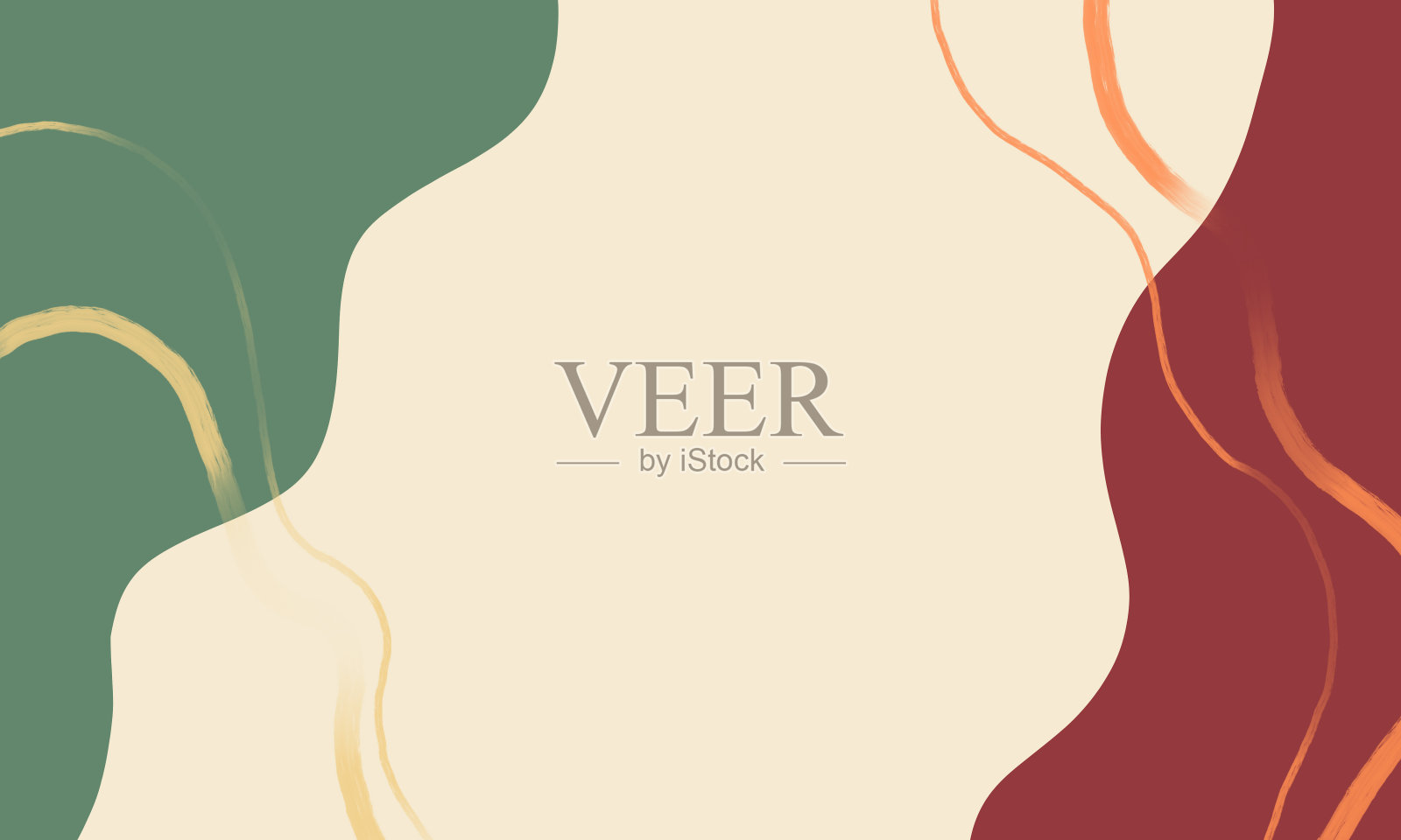 彩色背景与抽象流模式。装饰插图在橙色层次与现代风格纹理插画图片素材