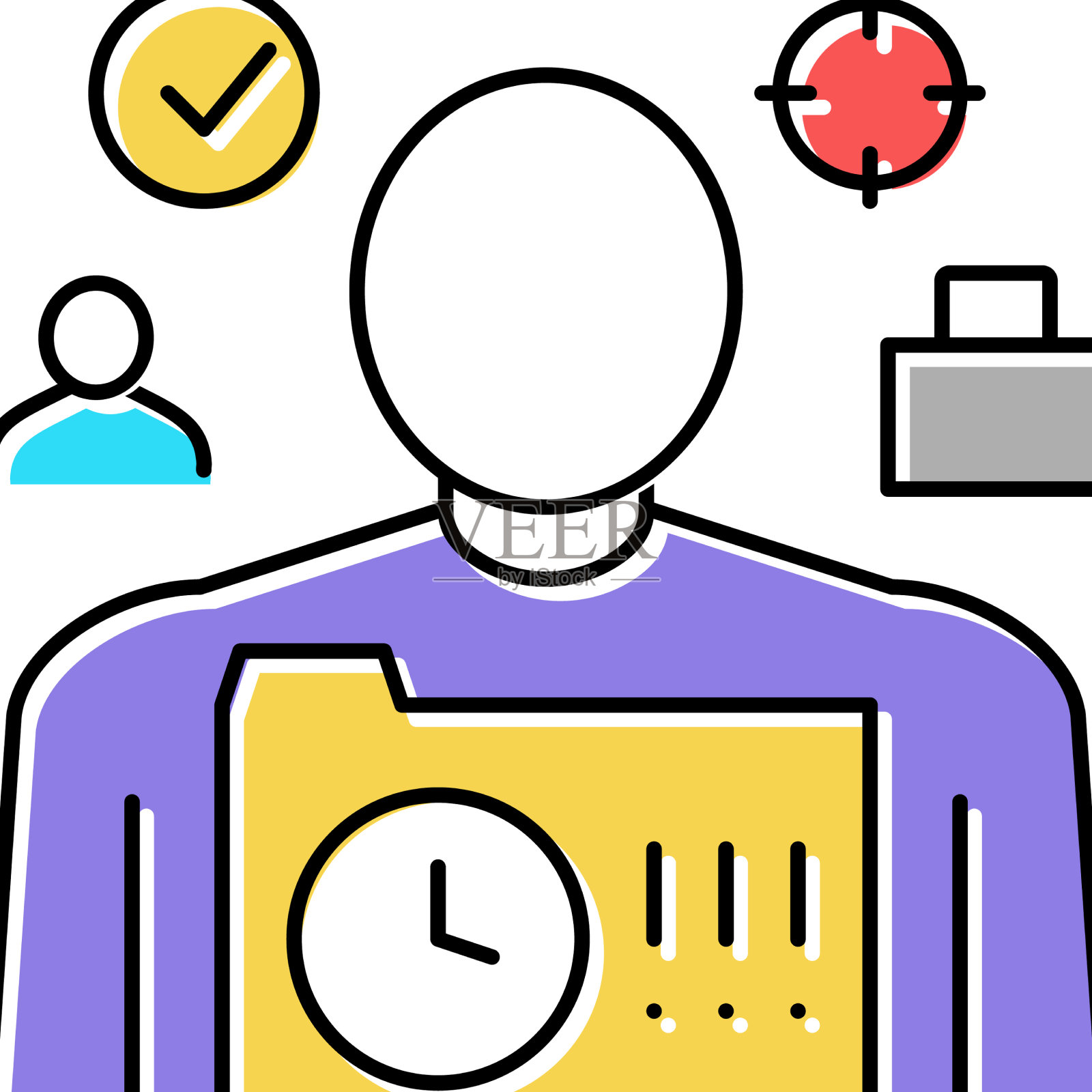 有责任感的人重视颜色图标图标素材