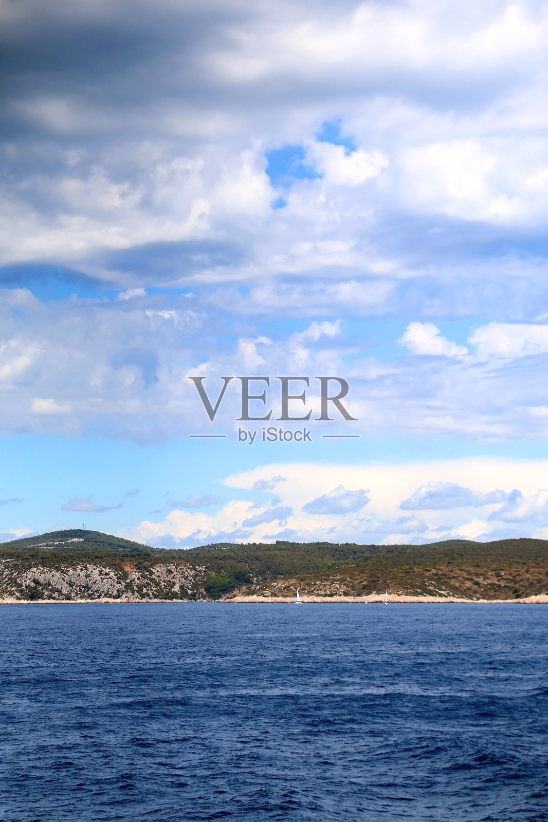 帆船和亚得里亚海照片摄影图片