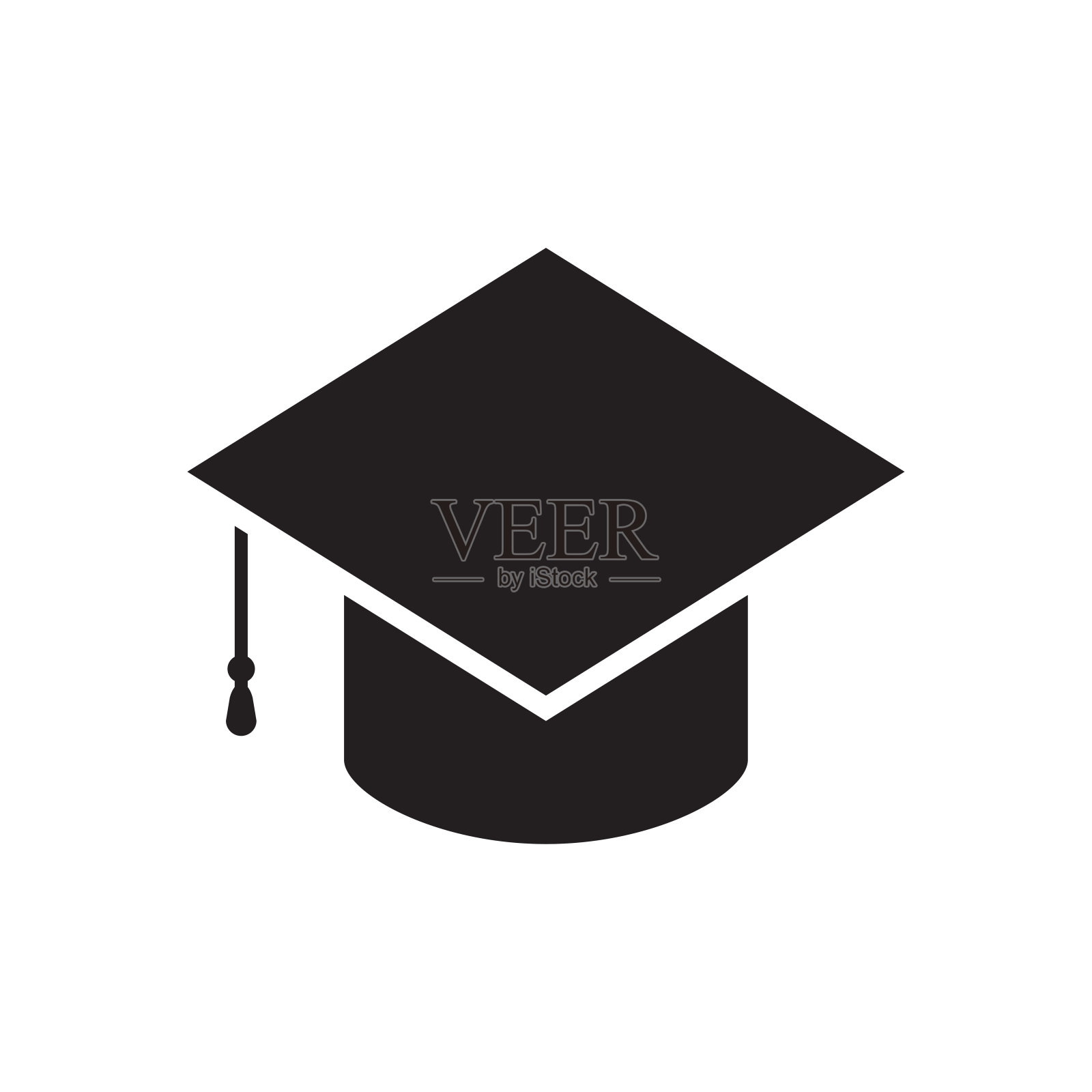 毕业帽图标矢量插图插画图片素材