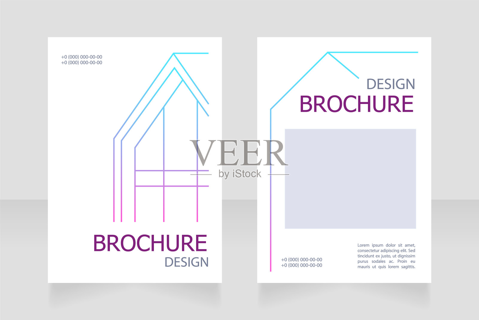 施工公司服务空白宣传册设计设计模板素材