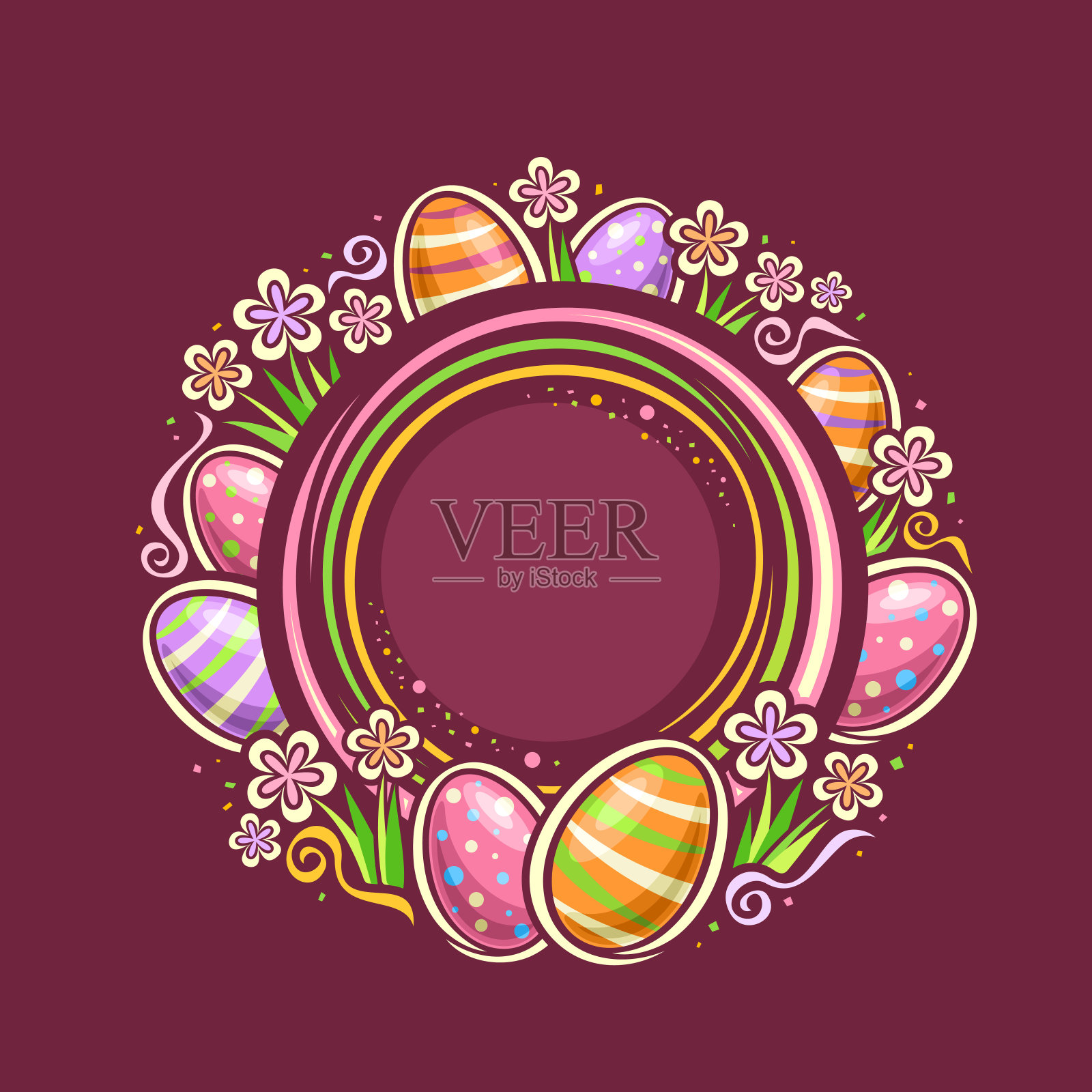 矢量框架复活节假期插画图片素材