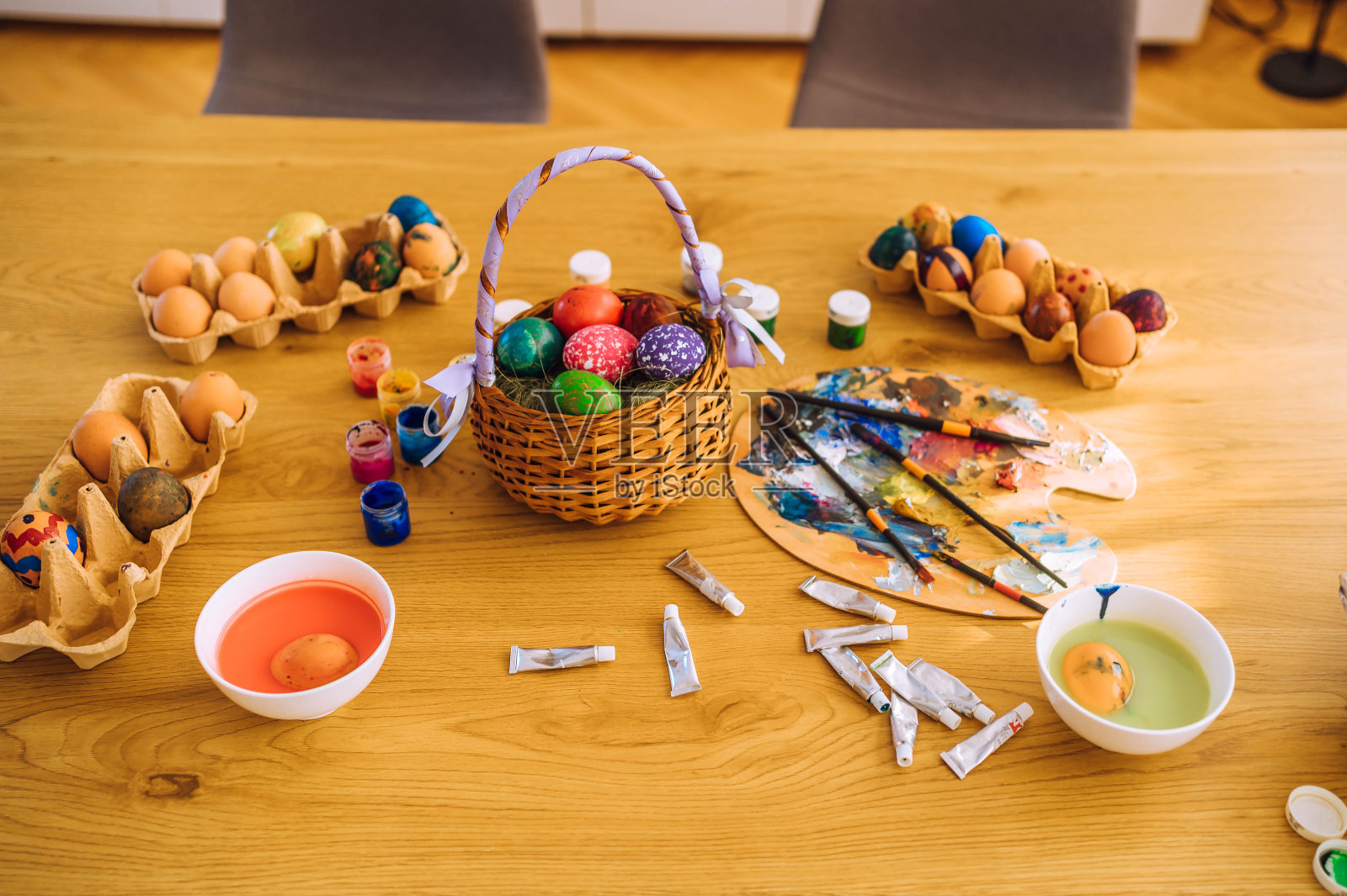 新鲜的复活节彩蛋照片摄影图片