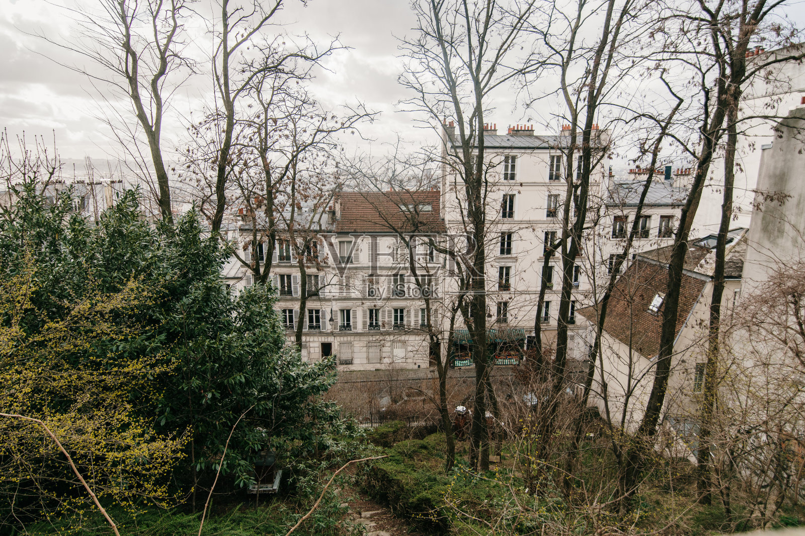 巴黎的住宅建筑照片摄影图片