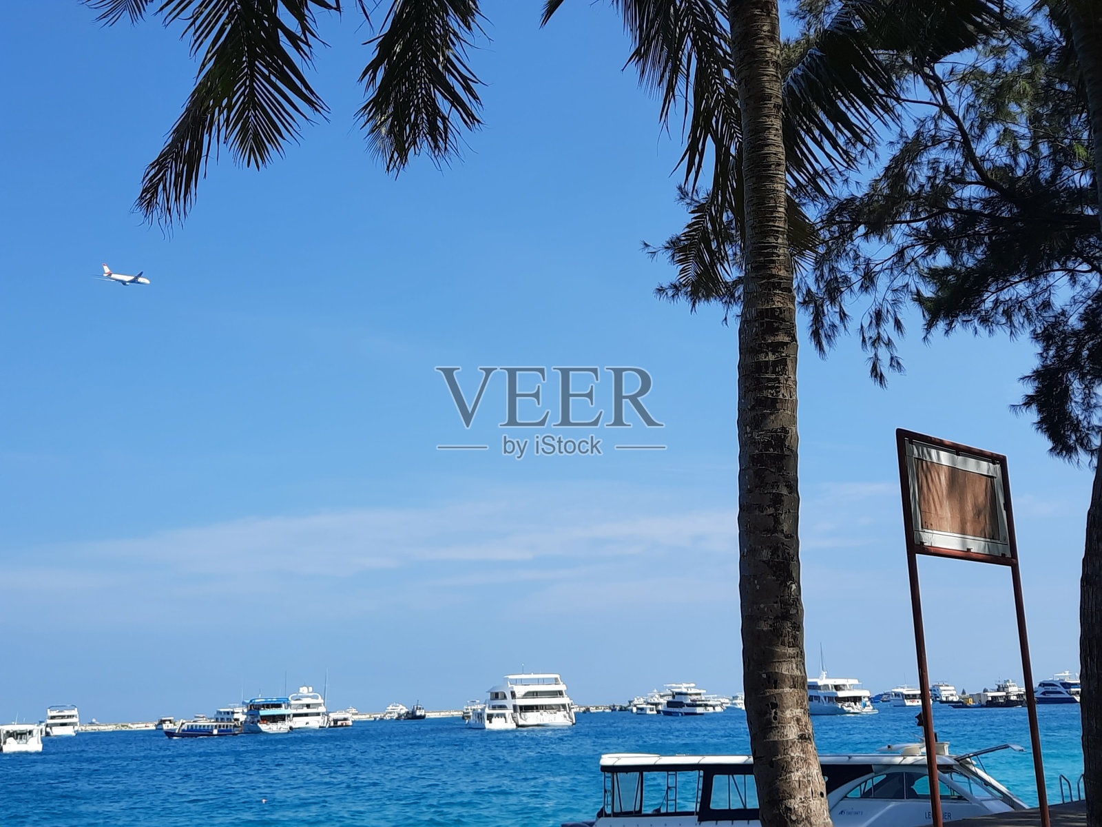 迷人的马尔代夫Hulhumale海滩照片摄影图片