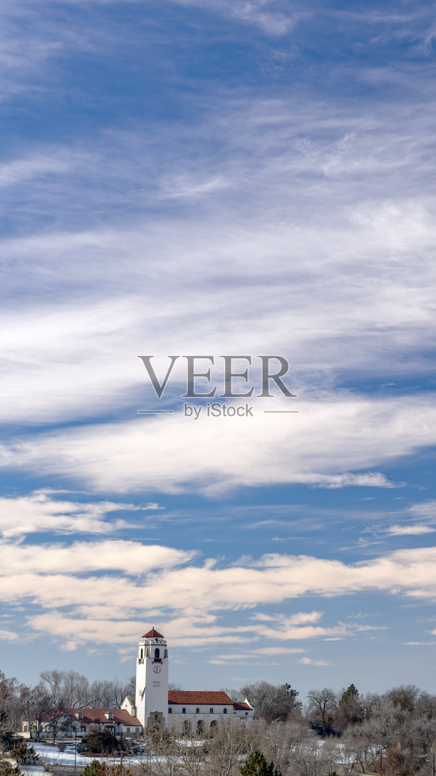 爱达荷州博伊西的火车站大部分都是天空照片摄影图片