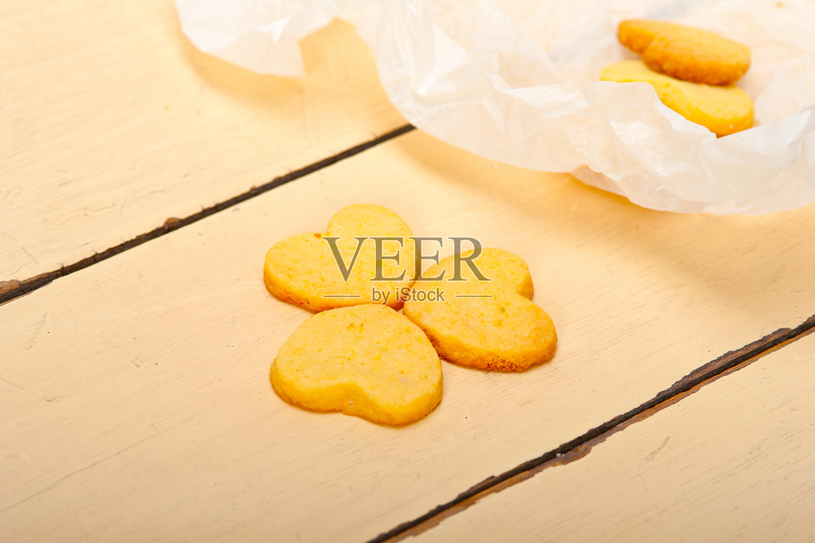 心形酥饼情人节饼干照片摄影图片