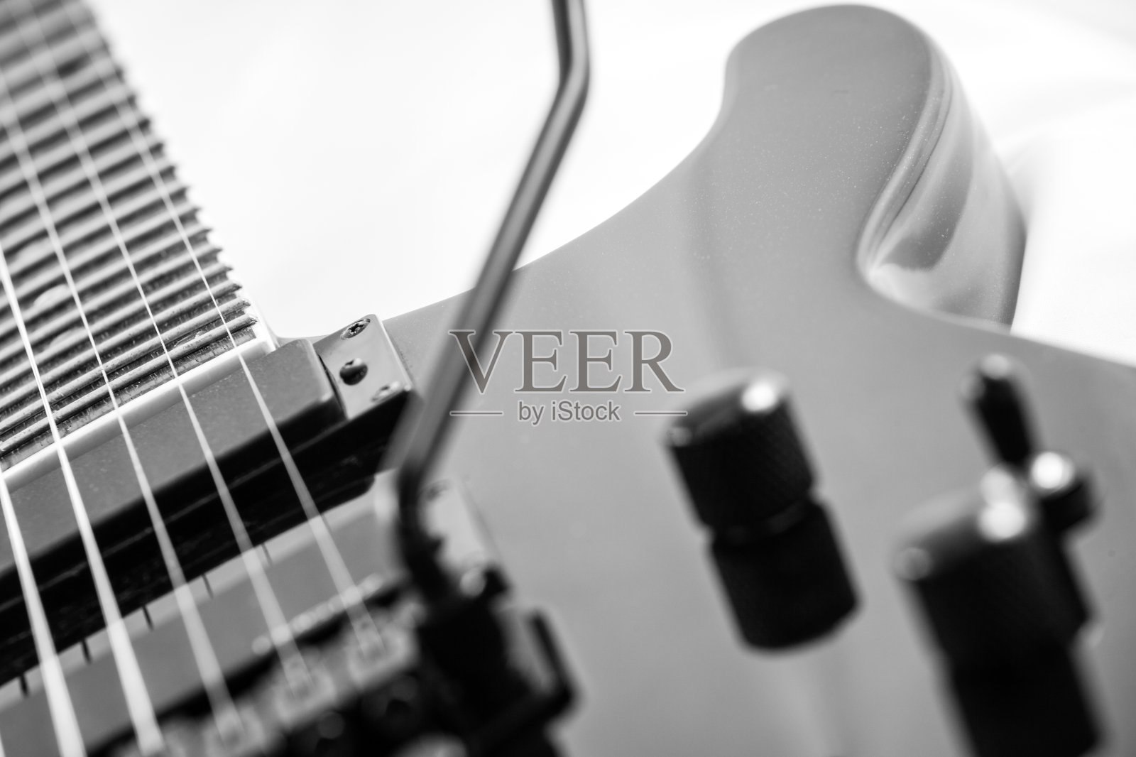 一个重金属摇滚吉他的细节照片摄影图片