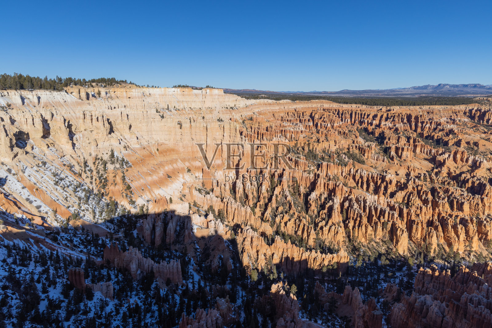 犹他州布莱斯峡谷国家公园冬季景观照片摄影图片