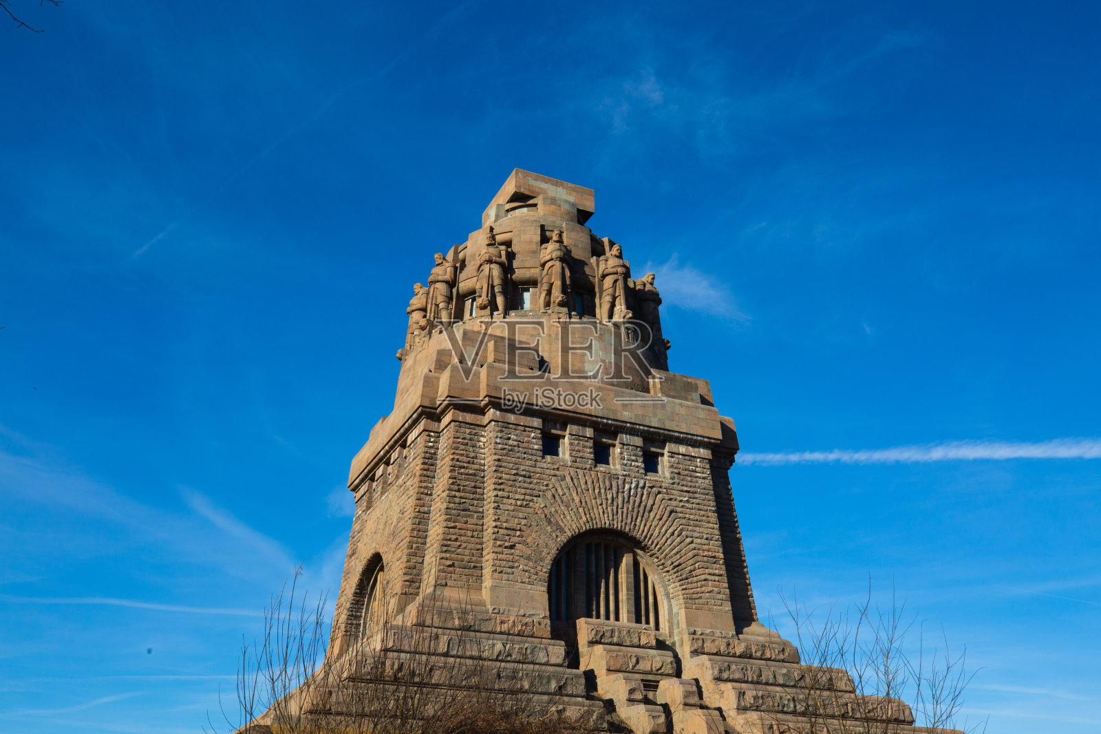 莱比锡国战纪念碑，蓝天，地标，纪念碑照片摄影图片
