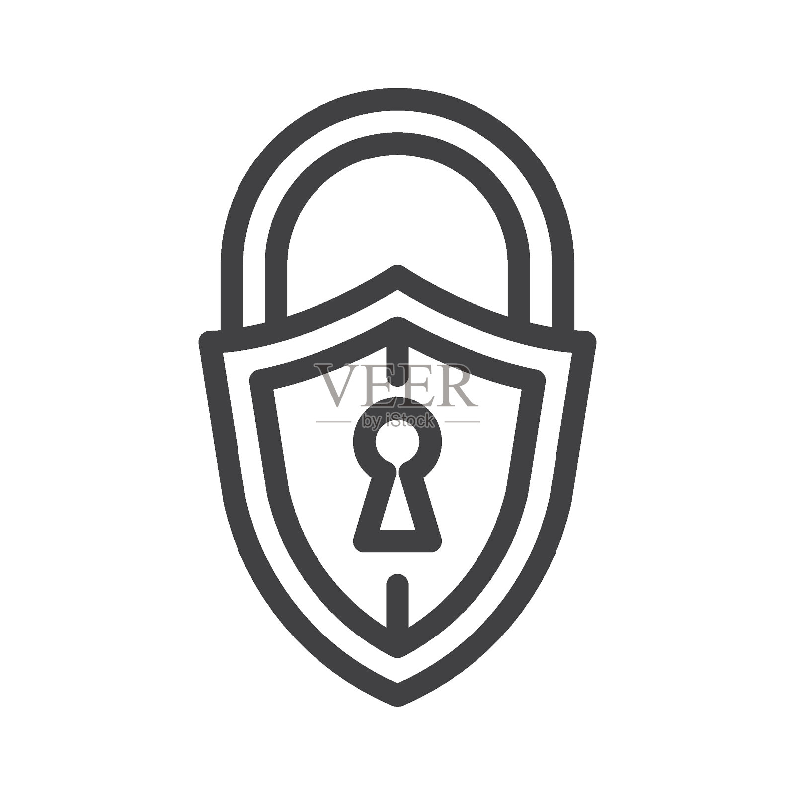 锁屏线图标插画图片素材