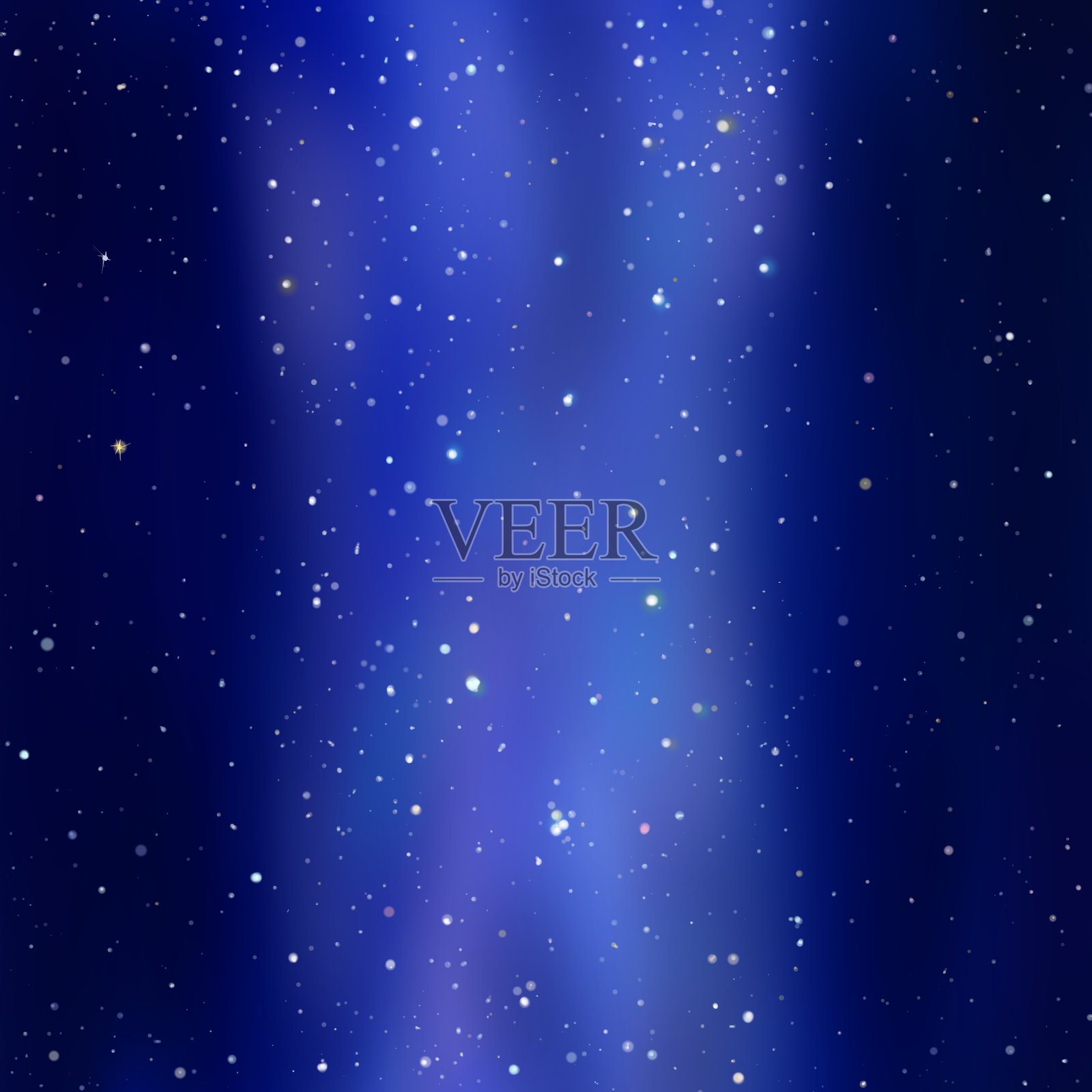 温柔的星空插画图片素材