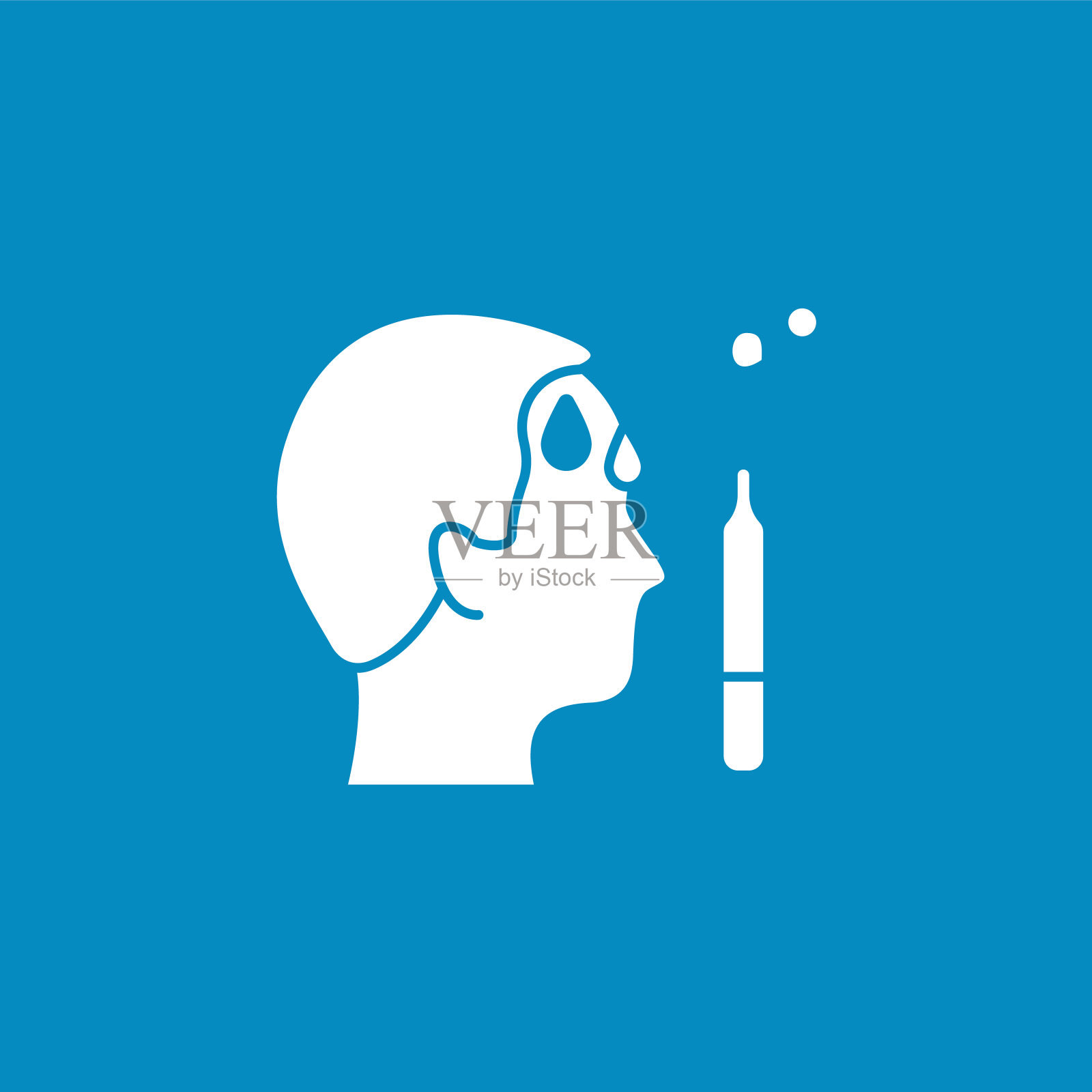 发烧字形图标插画图片素材