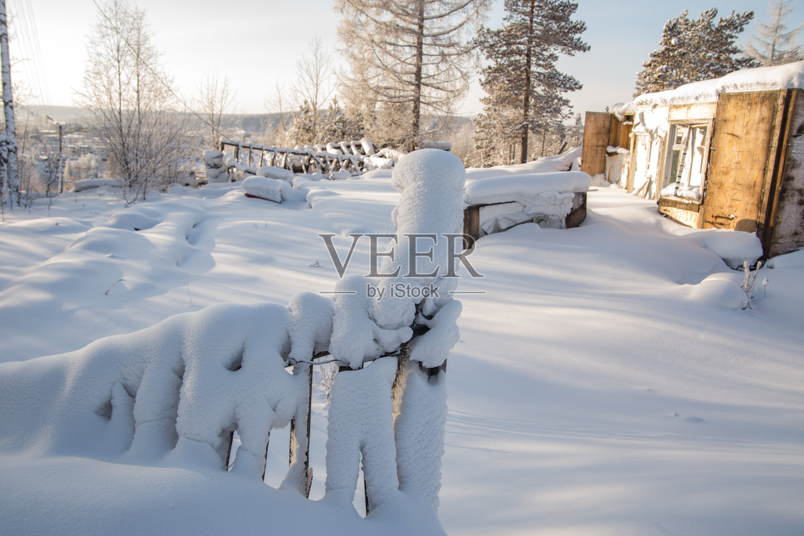 Chulman Sakha Yakutia mtf的冬季景观城市式住区照片摄影图片