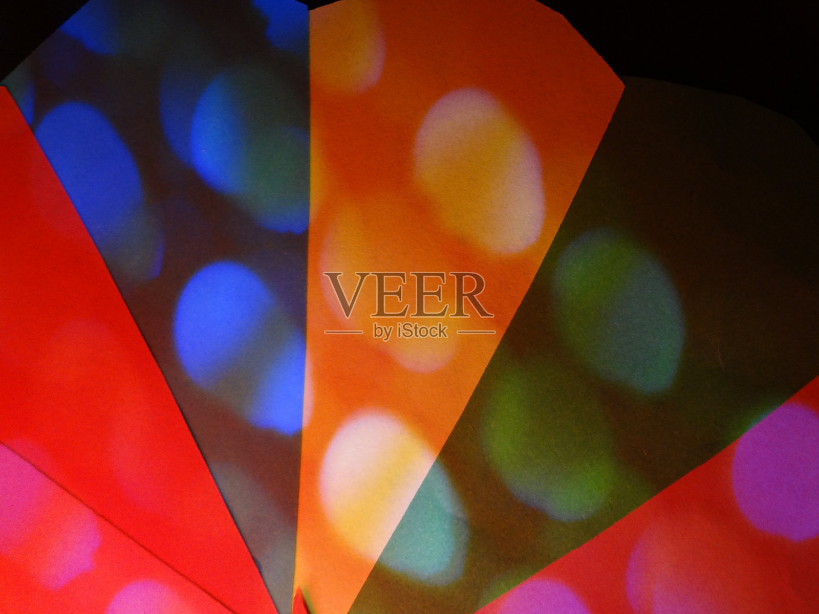 摘要彩色荧光霓虹全息三维圆点图案几何线条形状背景照片摄影图片