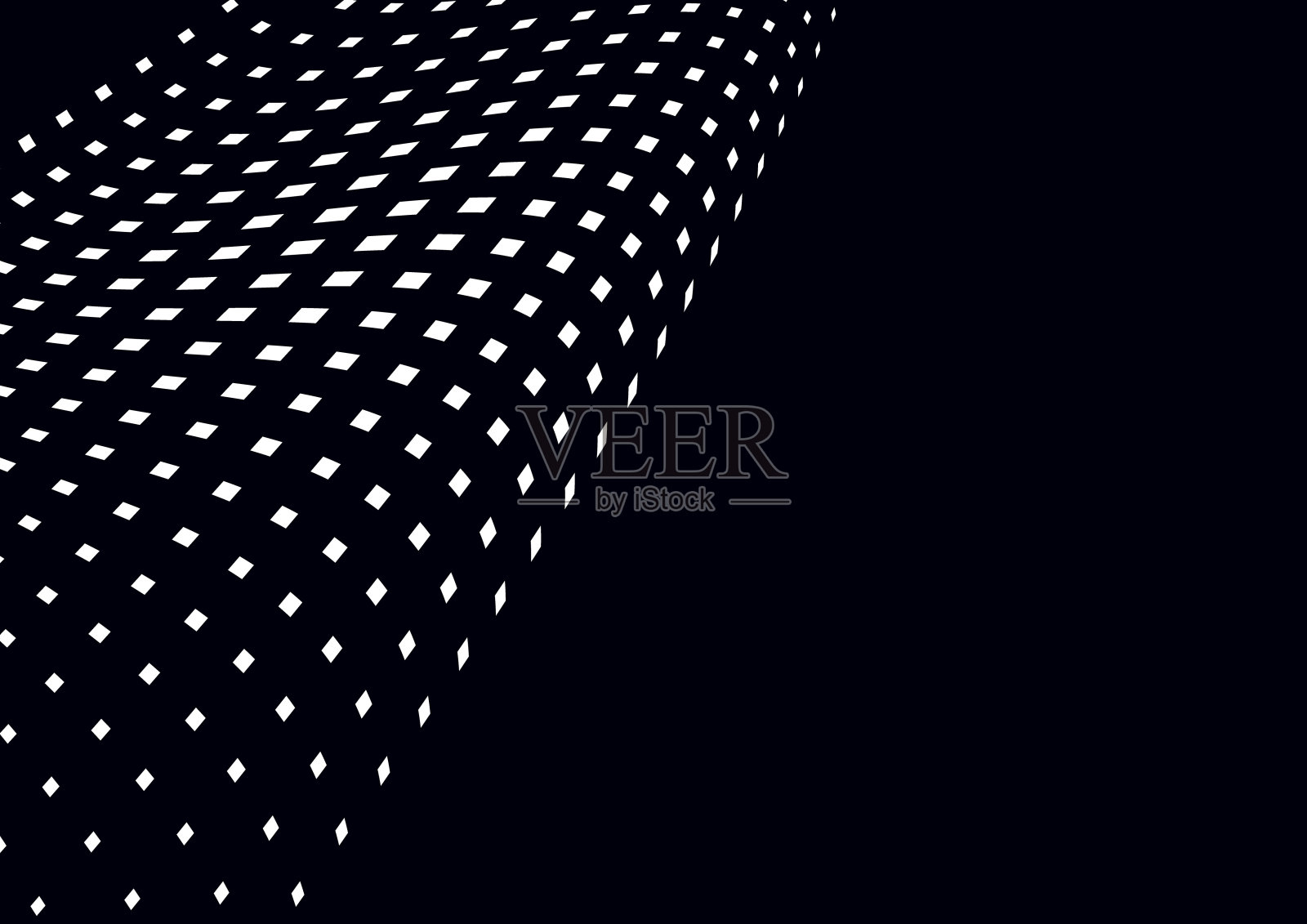 抽象几何背景，白色小方块线条在黑色背景上。业务或技术演示。向量插画图片素材