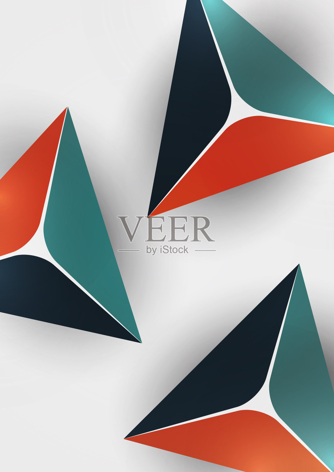 三角形,金字塔。抽象的彩色背景与明亮的几何元素。向量插画图片素材