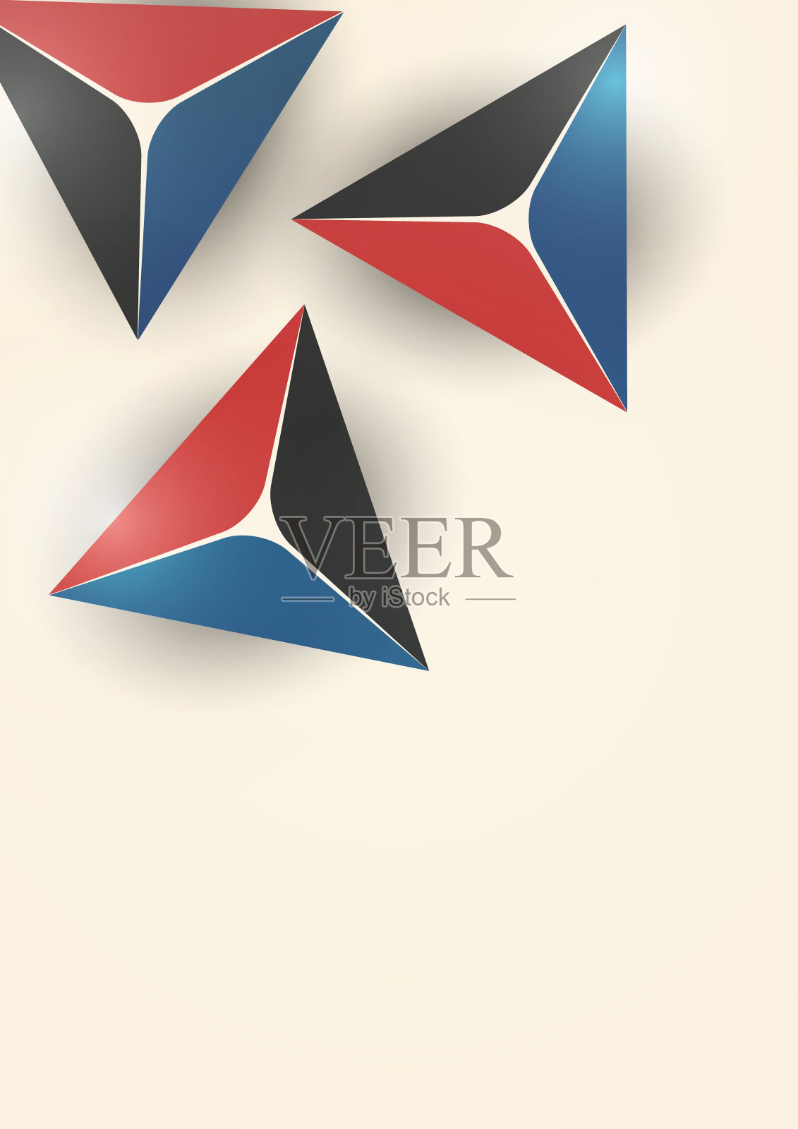 三角形,金字塔。抽象的彩色背景与明亮的几何元素。向量插画图片素材