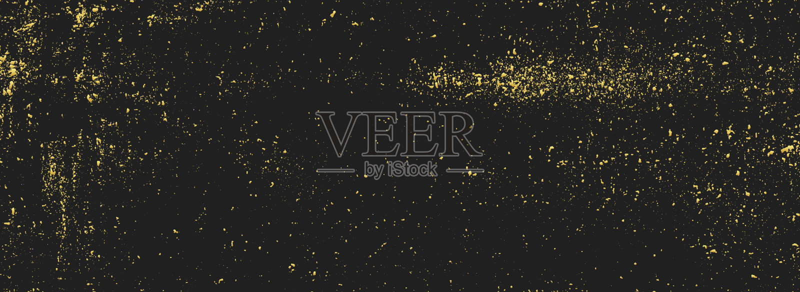 几何抽象闪光图案，黑色时尚的背景，独特的金色grunge纹理。插画图片素材