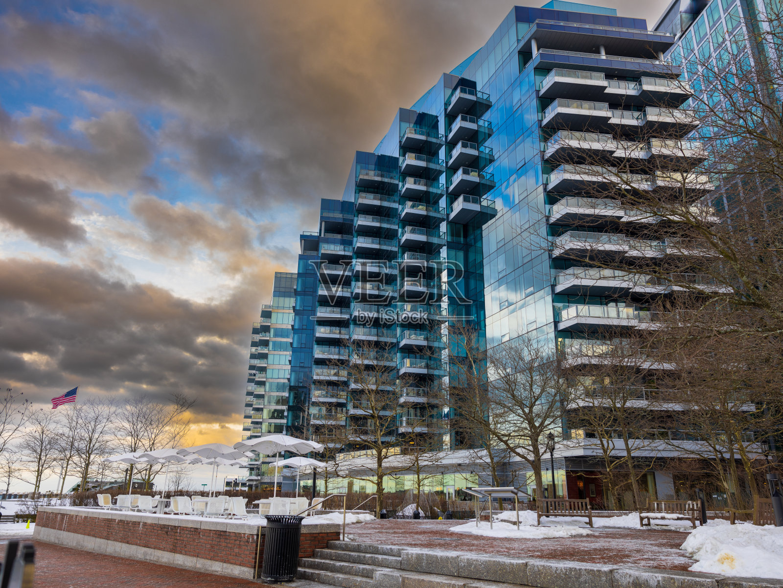 波士顿MA公寓大楼照片摄影图片