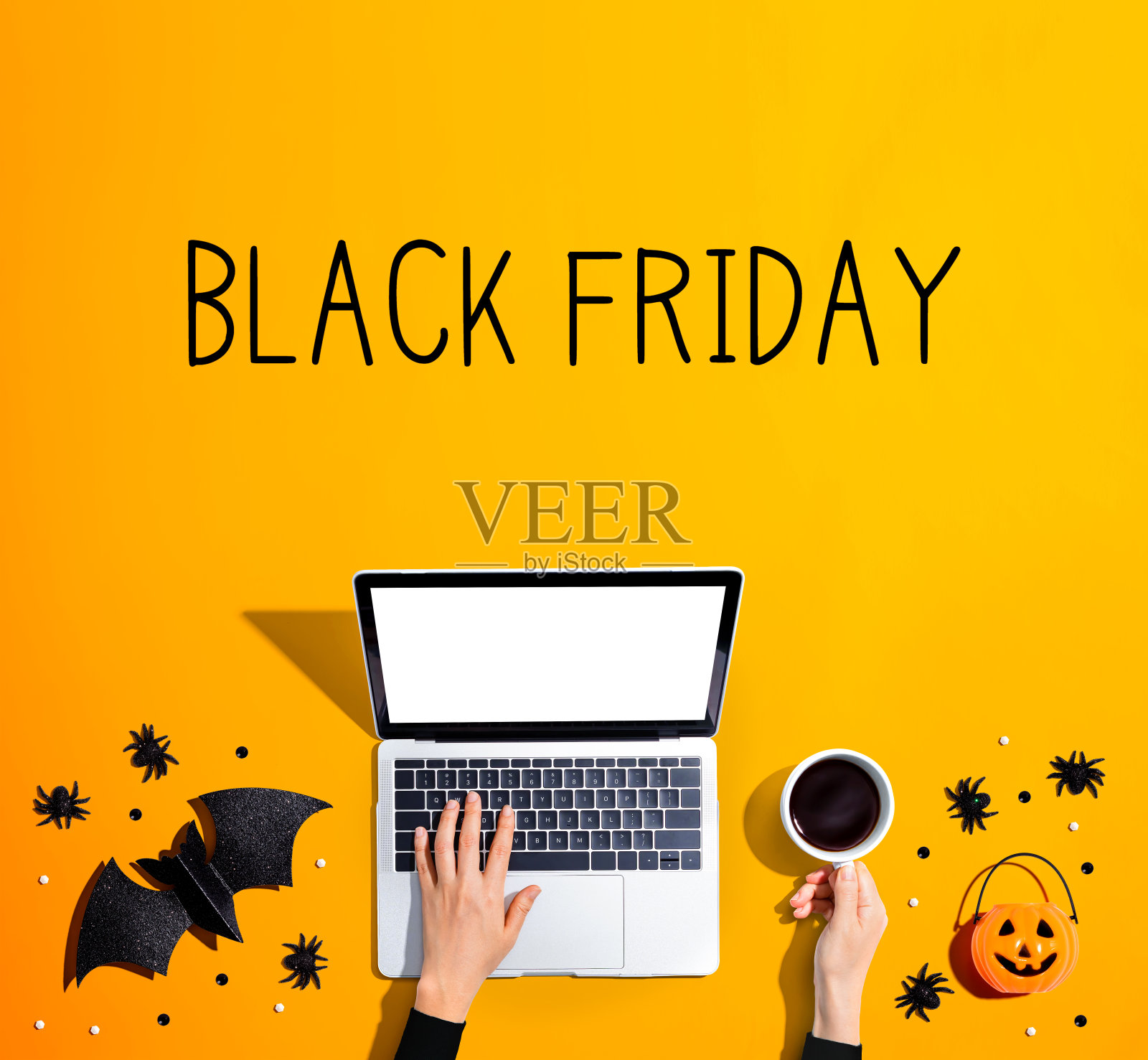 “黑色星期五”的横幅照片摄影图片