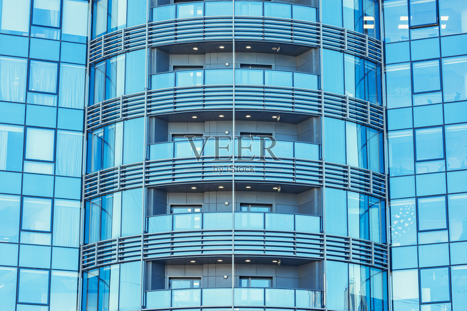 金融中心办公大楼的外部。照片摄影图片