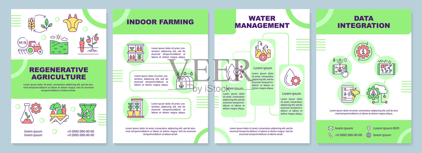 农业趋势绿色小册子模板设计模板素材
