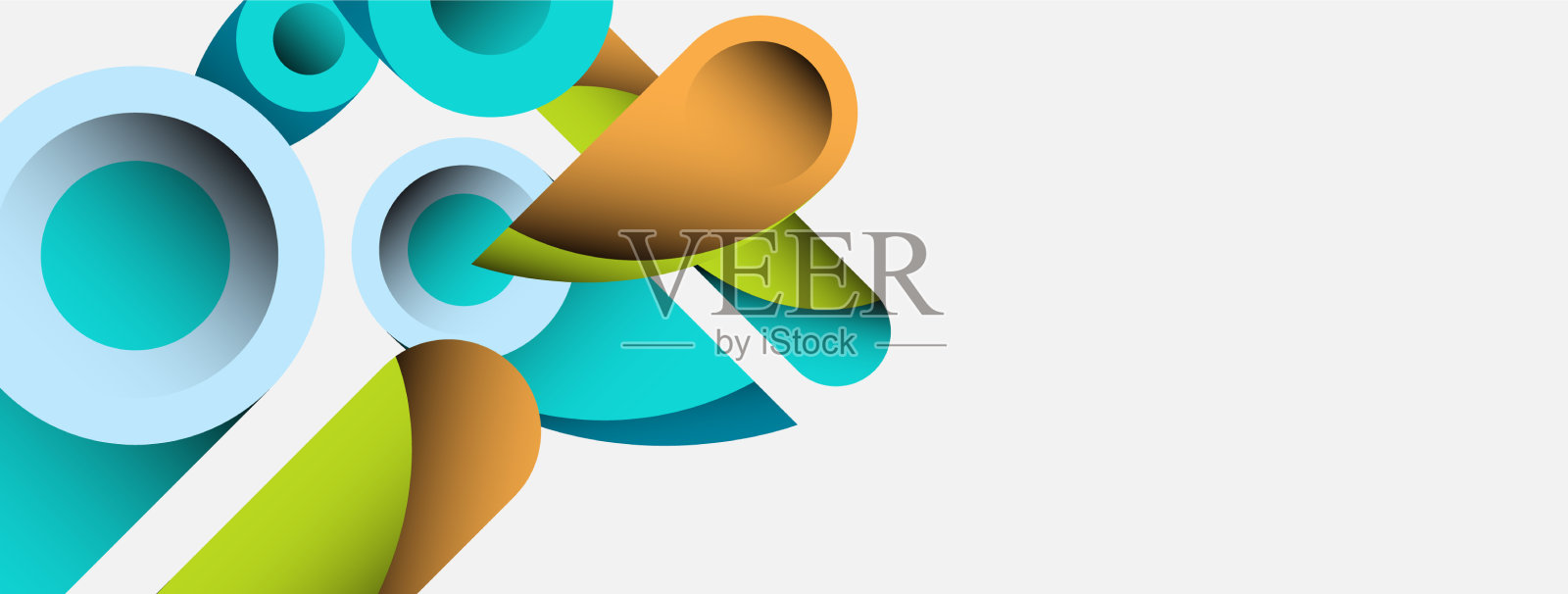 抽象背景最小几何圆和插画图片素材