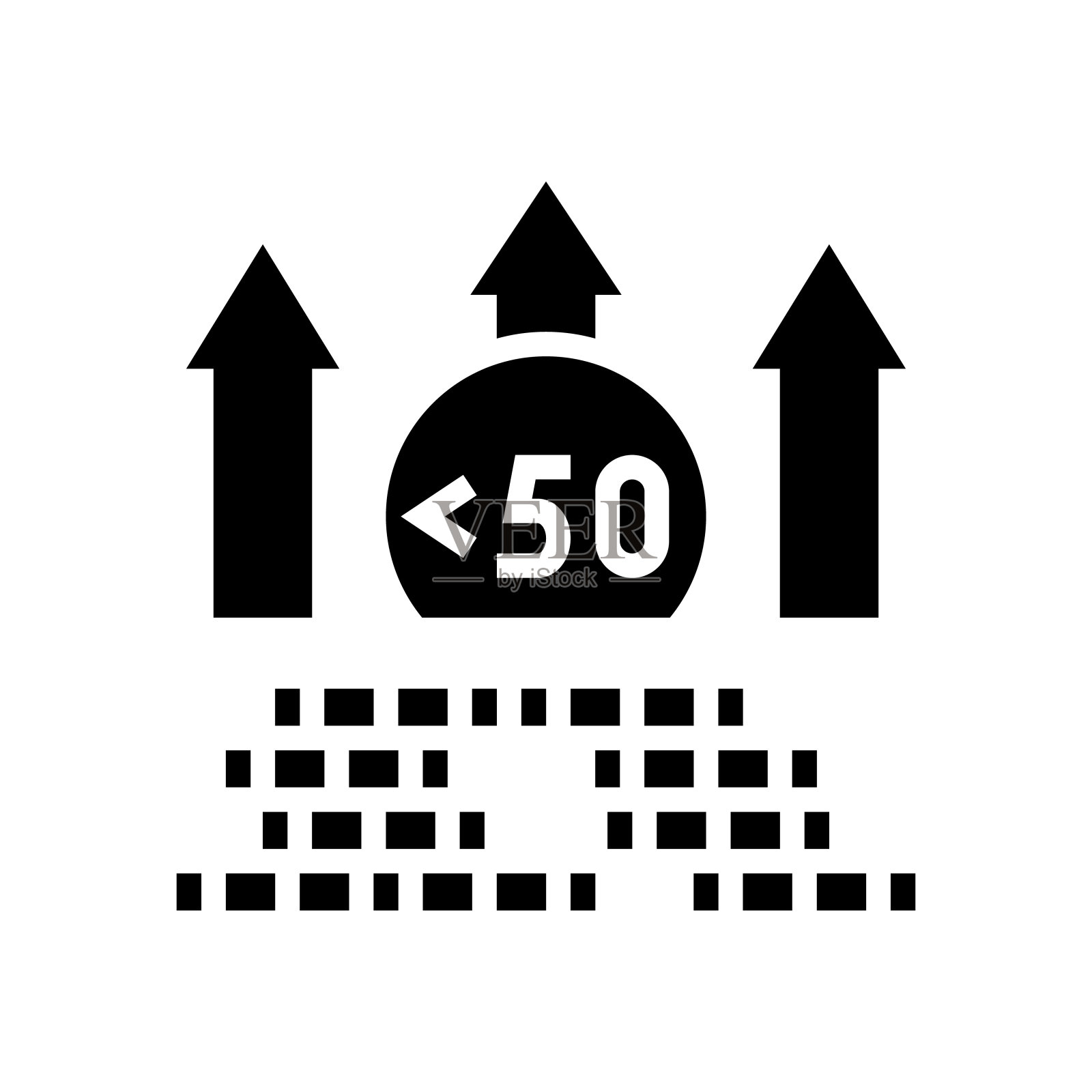 恶性通货膨胀金融字形图标矢量插图插画图片素材