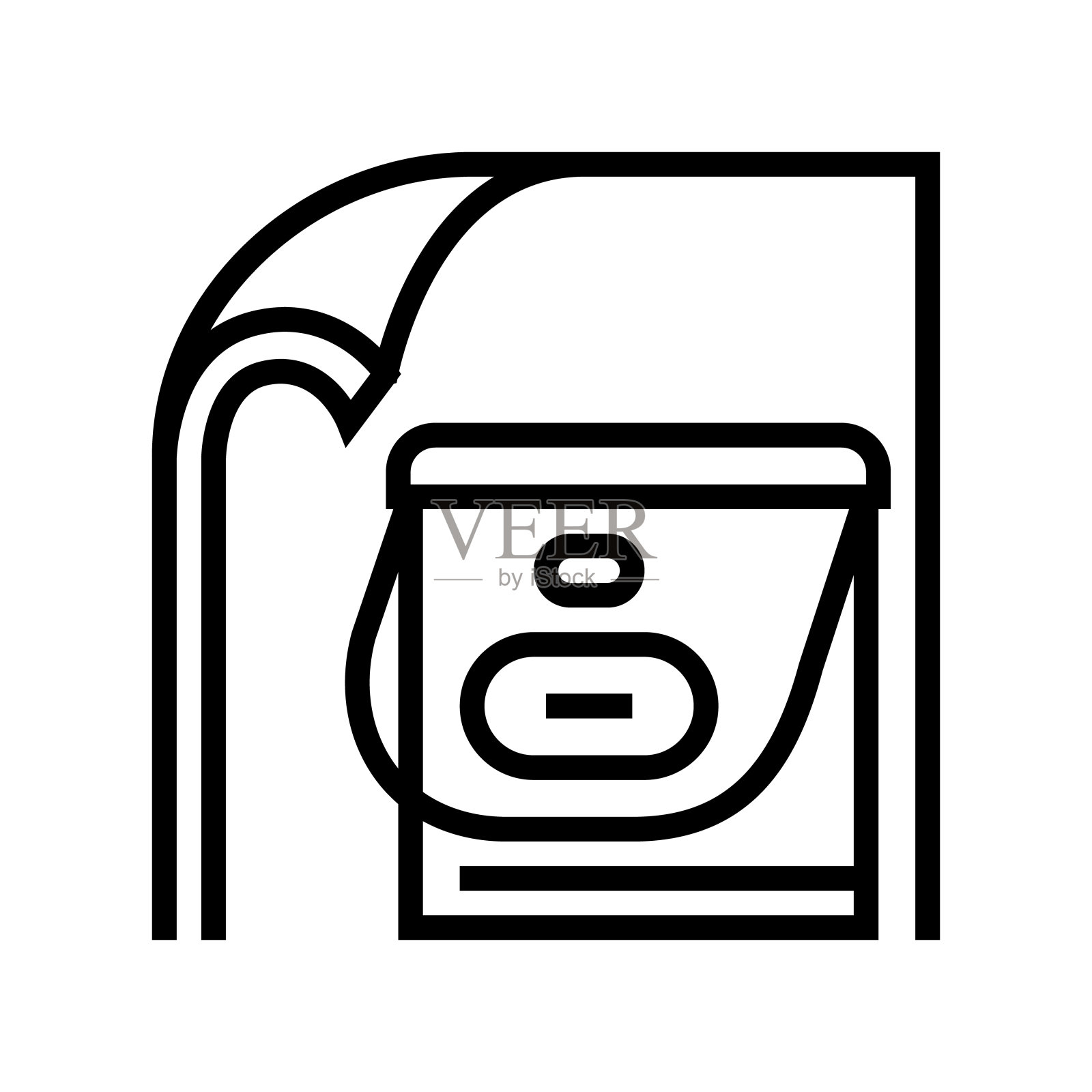 硅橡胶弹性体线图标矢量插图图标素材