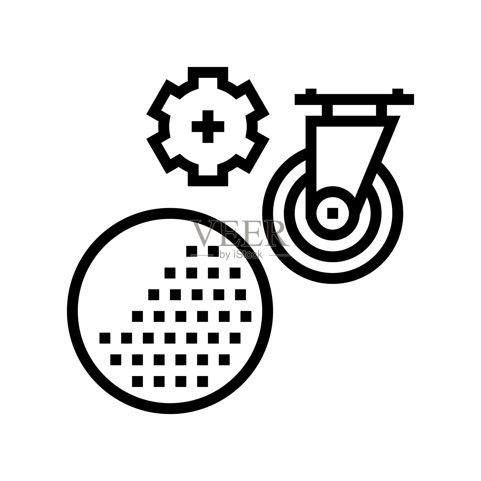 聚氨酯弹性体线图标矢量插图图标素材