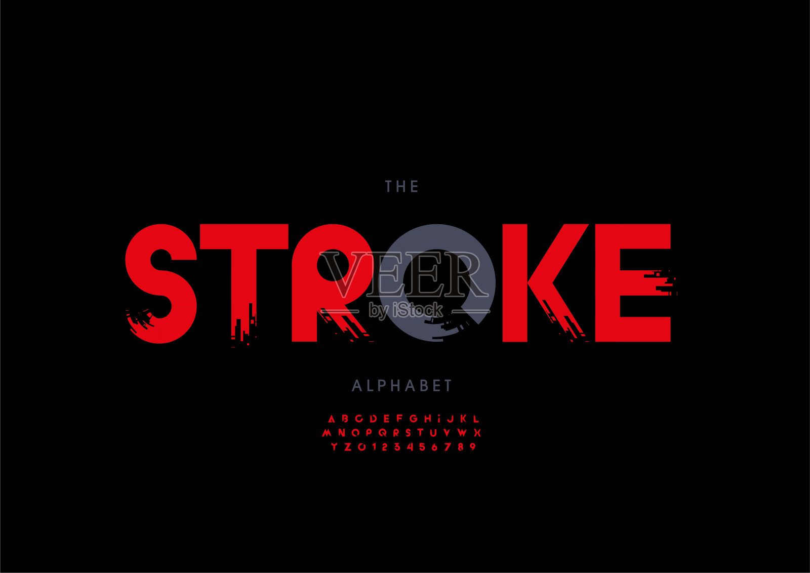 中风的字母插画图片素材