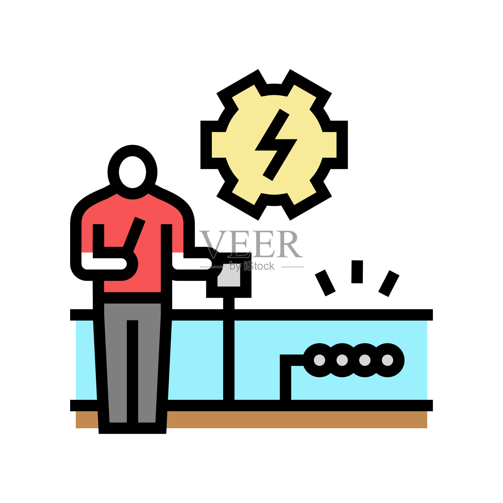 开关和插座安装彩色图标矢量插图插画图片素材