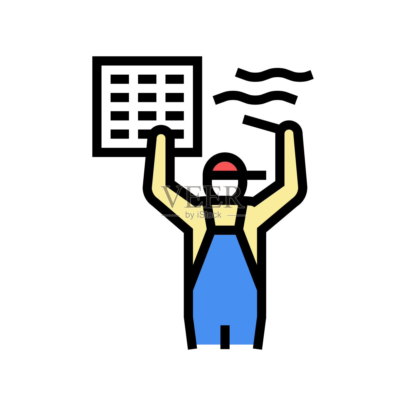 提取风扇更换颜色图标矢量插图插画图片素材