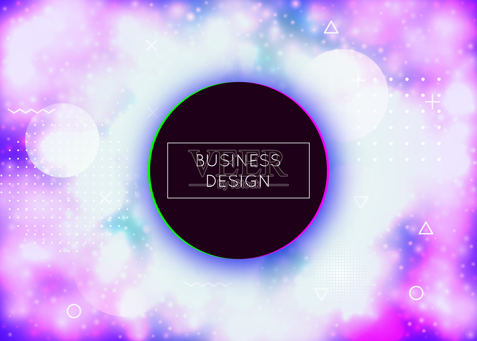 现代的形状。全息图的设计。蓝色软流体。屏幕技术。混乱关系插画图片素材