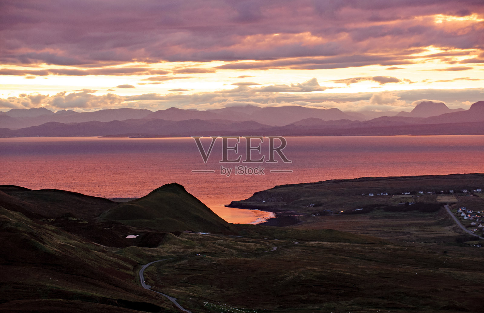 英国苏格兰Skye岛的Quiraing。照片摄影图片