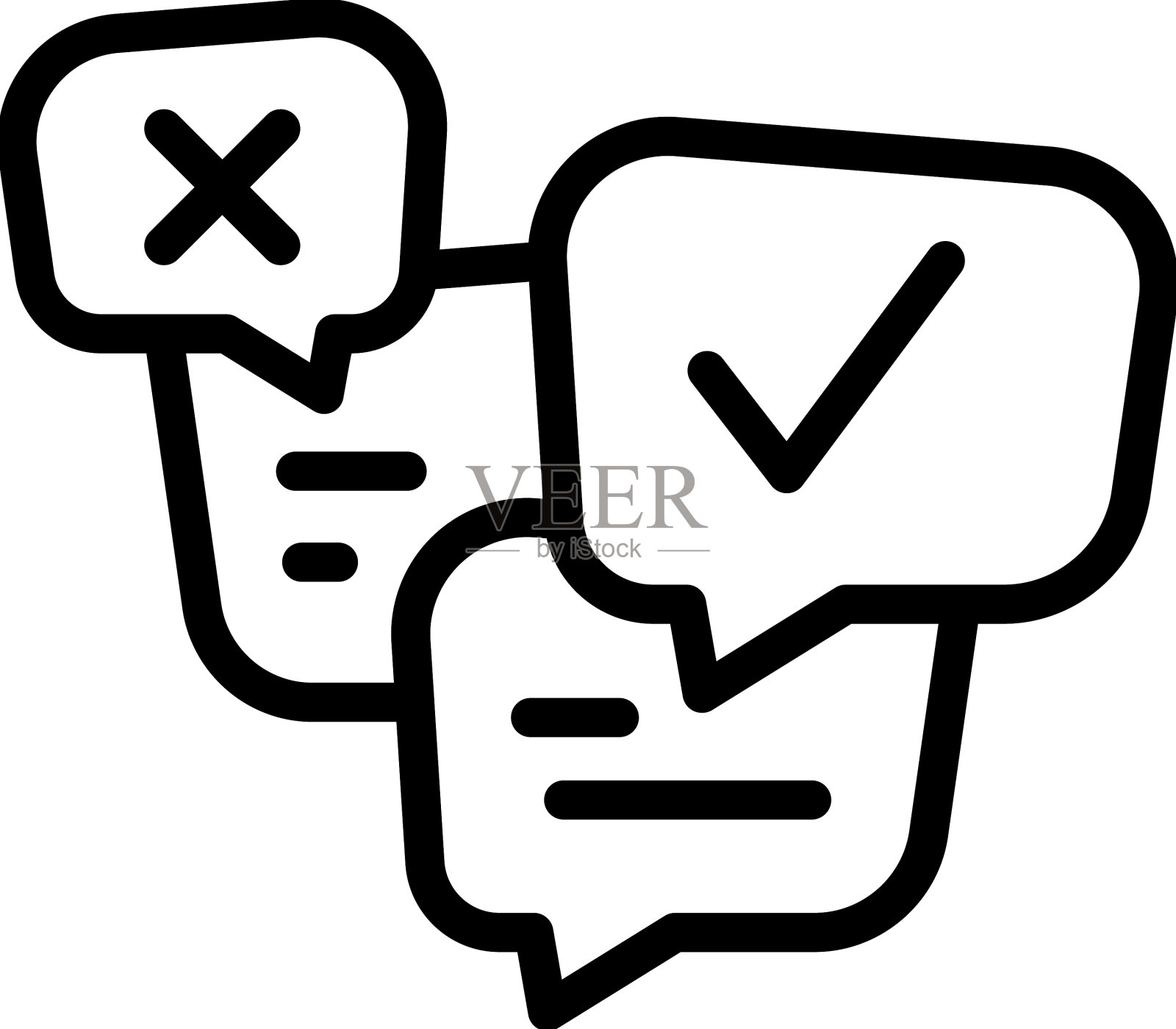 测试聊天图标概述社会评论插画图片素材