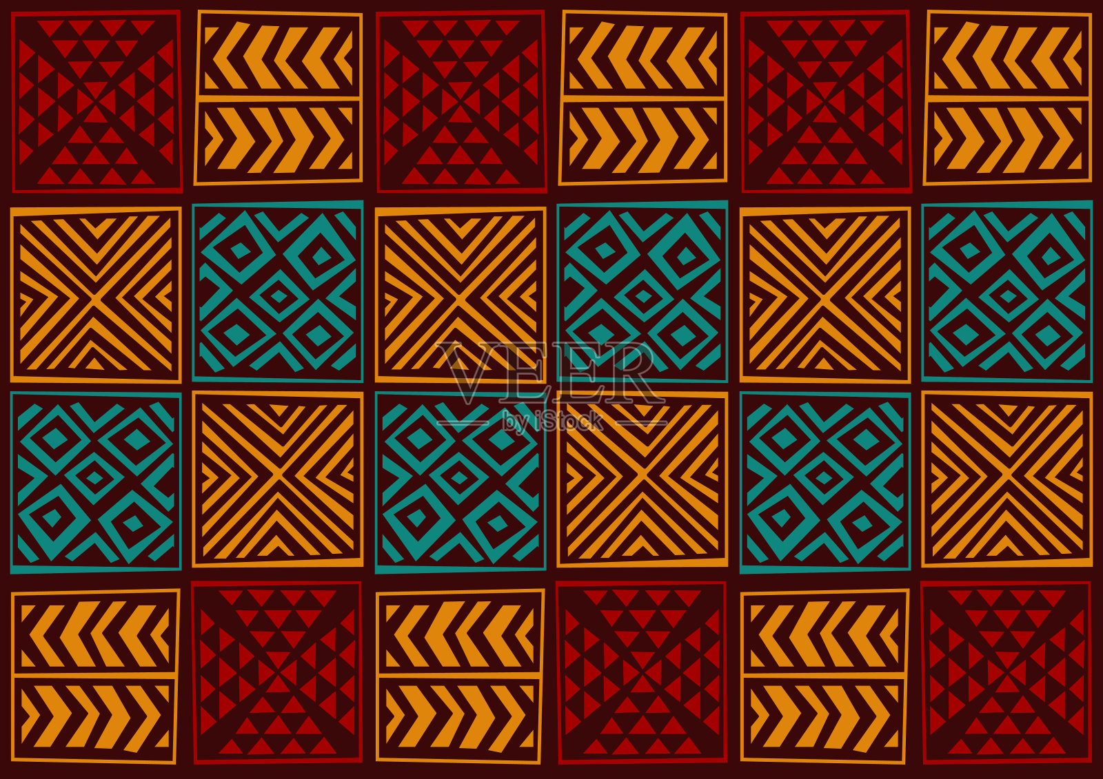 图案艺术，非洲部落插画图片素材