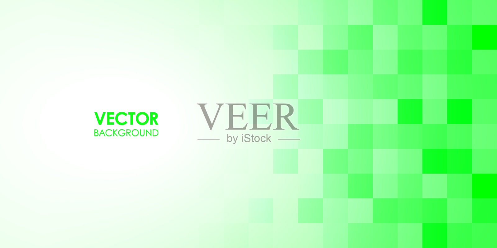 抽象的绿色方形背景。矢量插图。插画图片素材