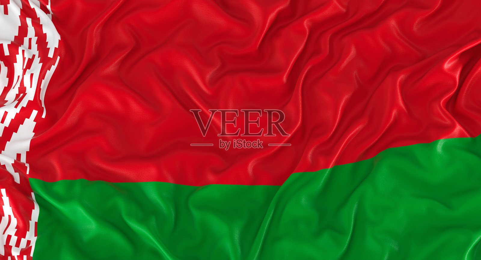 白俄罗斯国旗。照片摄影图片