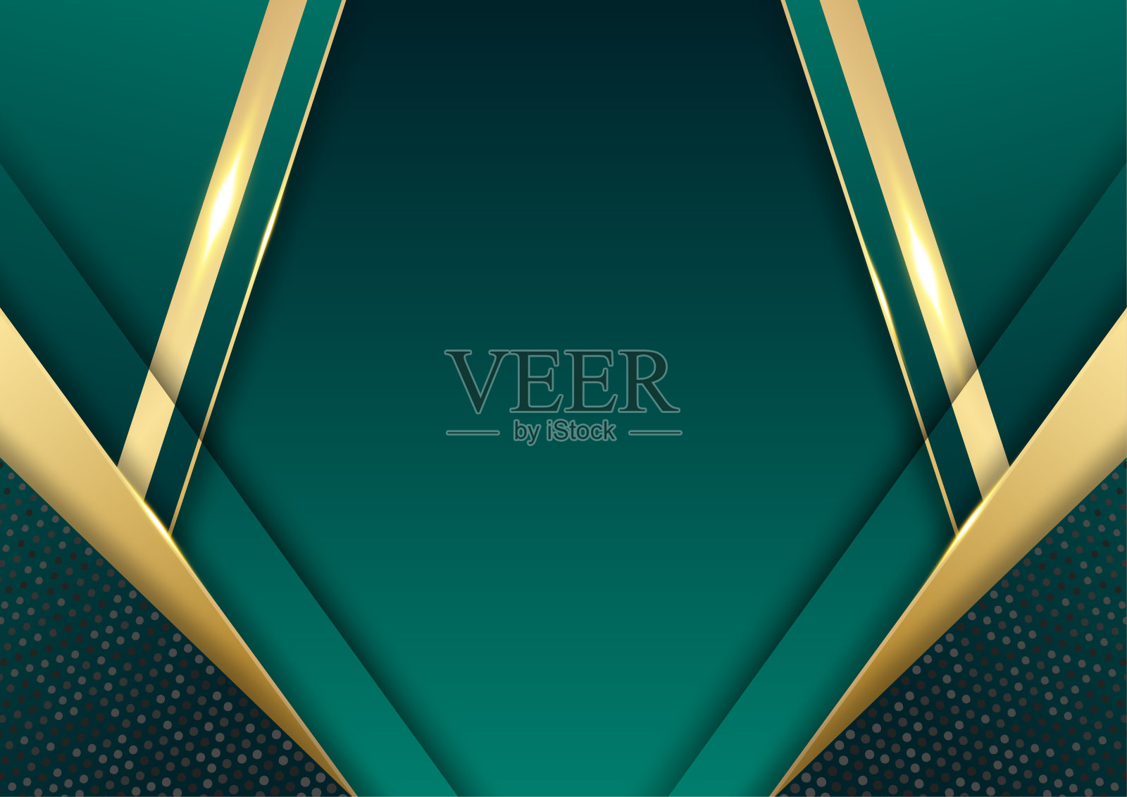 现代深绿色和金色抽象背景插画图片素材