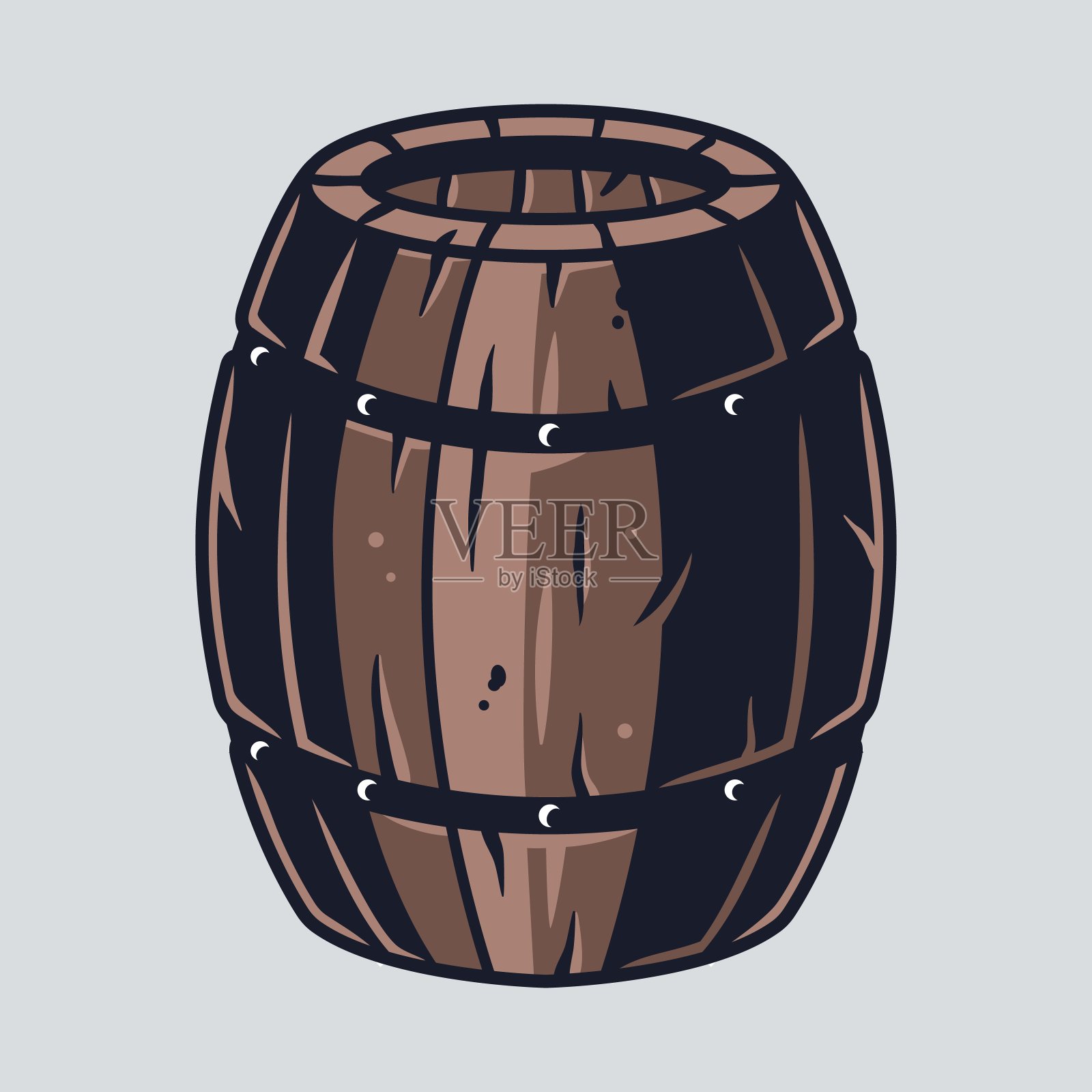 木桶精酿啤酒酒吧菜单插画图片素材