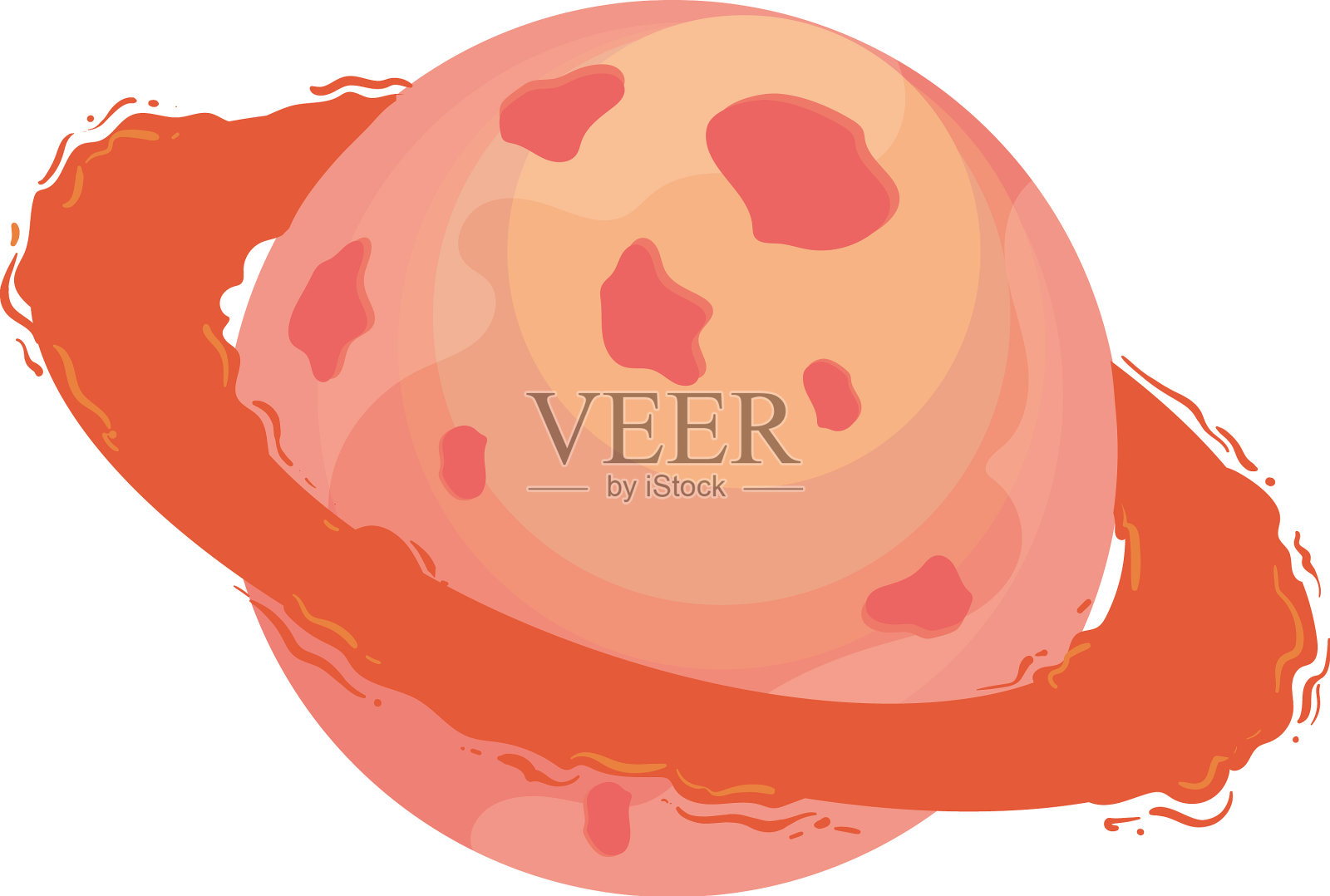 橙色土星设计设计元素图片