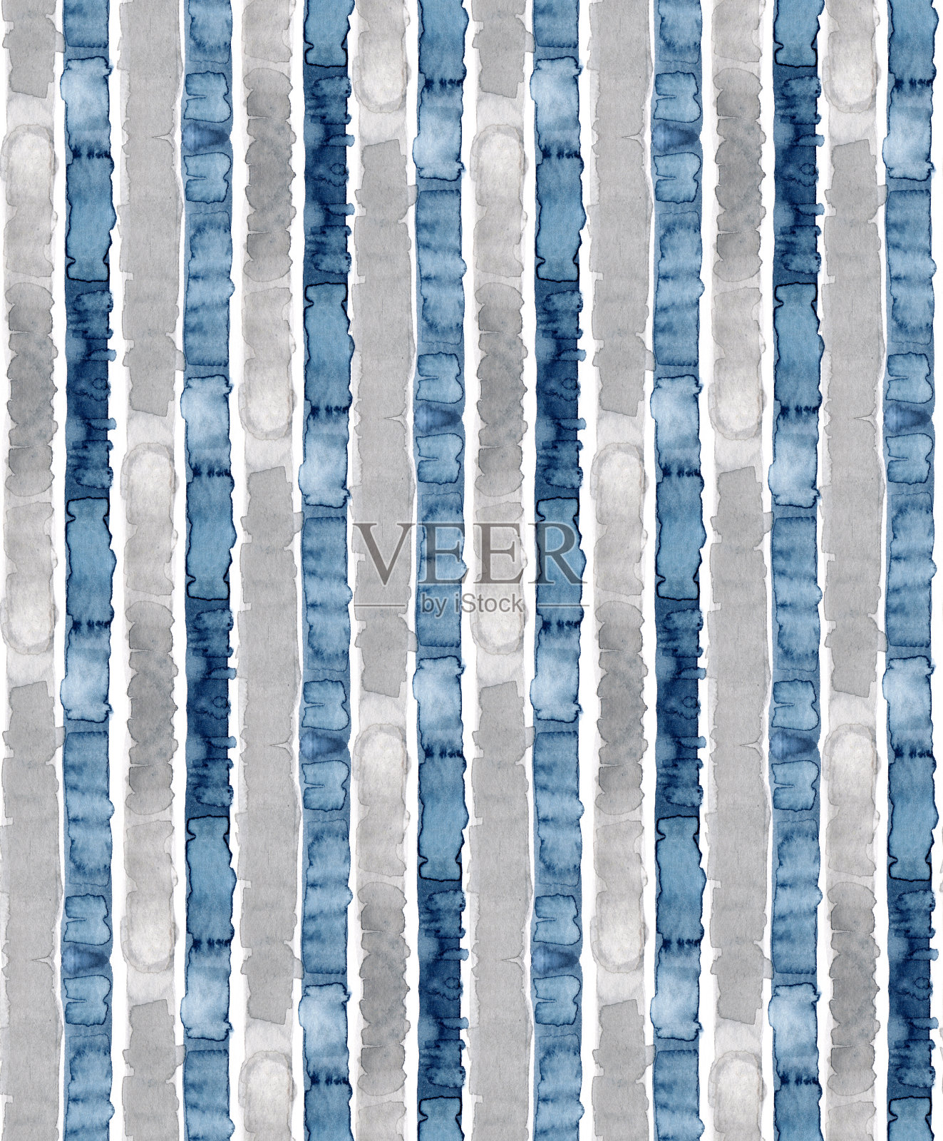 蓝灰色水彩条纹无缝图案照片摄影图片